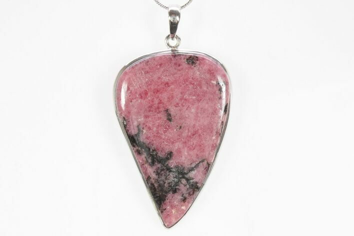 Polished Rhodonite Pendant - Sterling Silver #238636